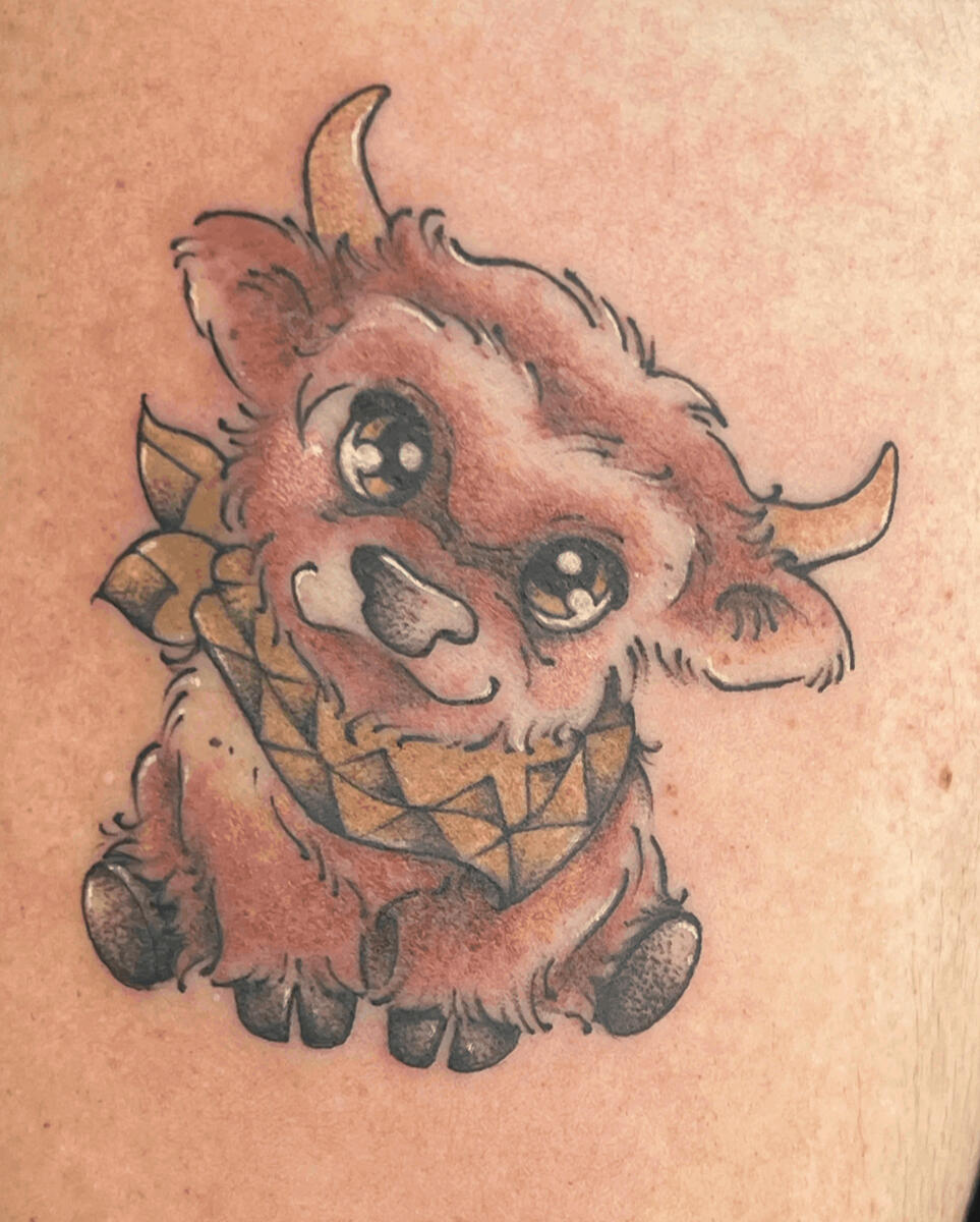 tattoo vache couleur