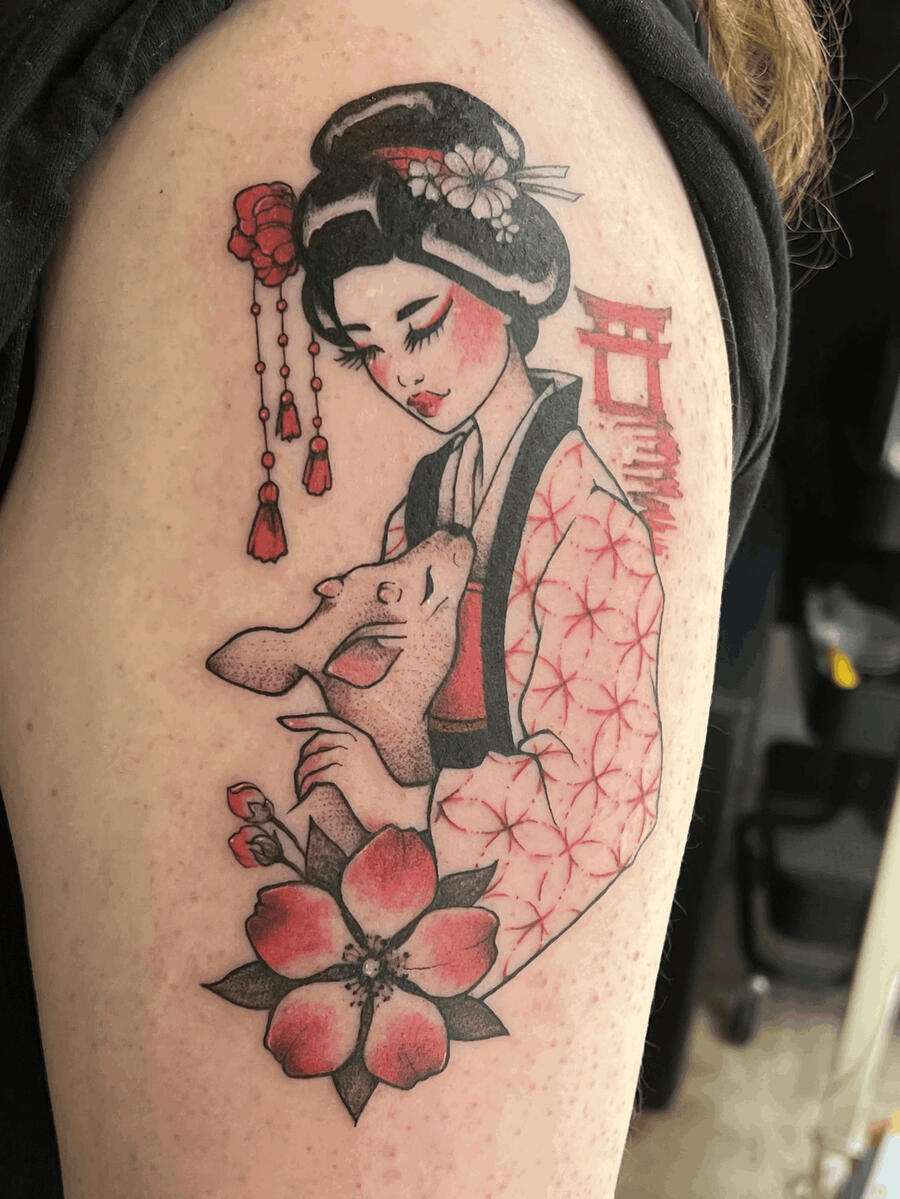 tattoo geisha japon couleur