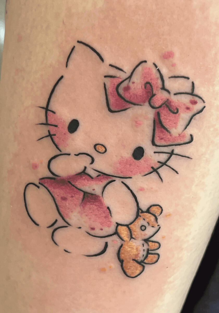 tattoo hello kitty couleur