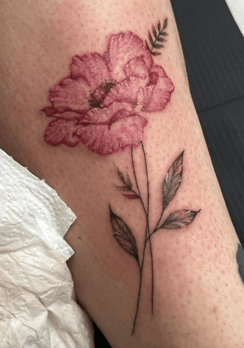 tattoo fleur couleur