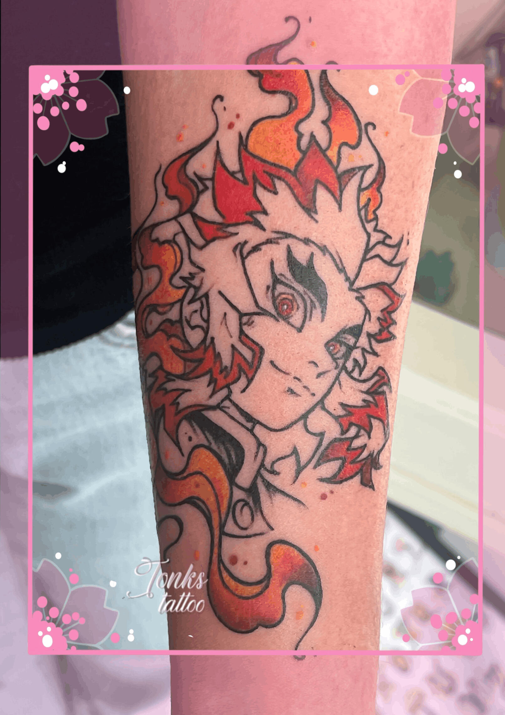 Tattoo manga Demon Slayer couleur