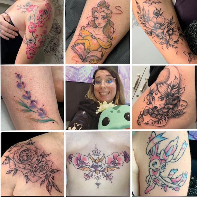 mosaïque de tatouages